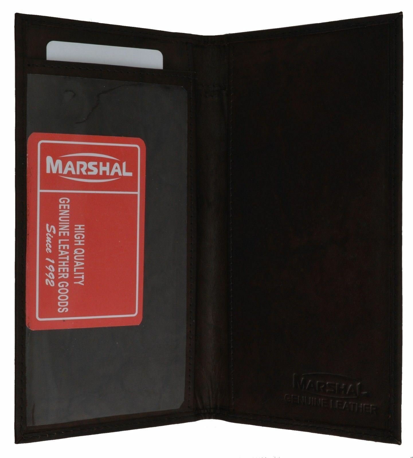 Checkbook Cover Holder Super Slim Plain Mens Womens Genuine Leather Cowhide New