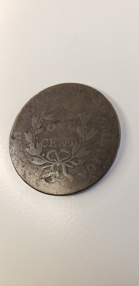 1803 Draped Bust Early US Copper Large Cent 1C small date bent