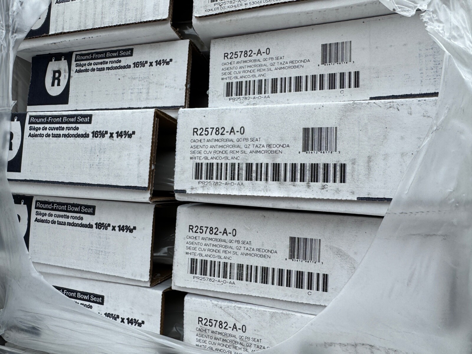 Kohler Cachet Quiet-Close round-front toilet seat antimicrobial agent K-R25782-A