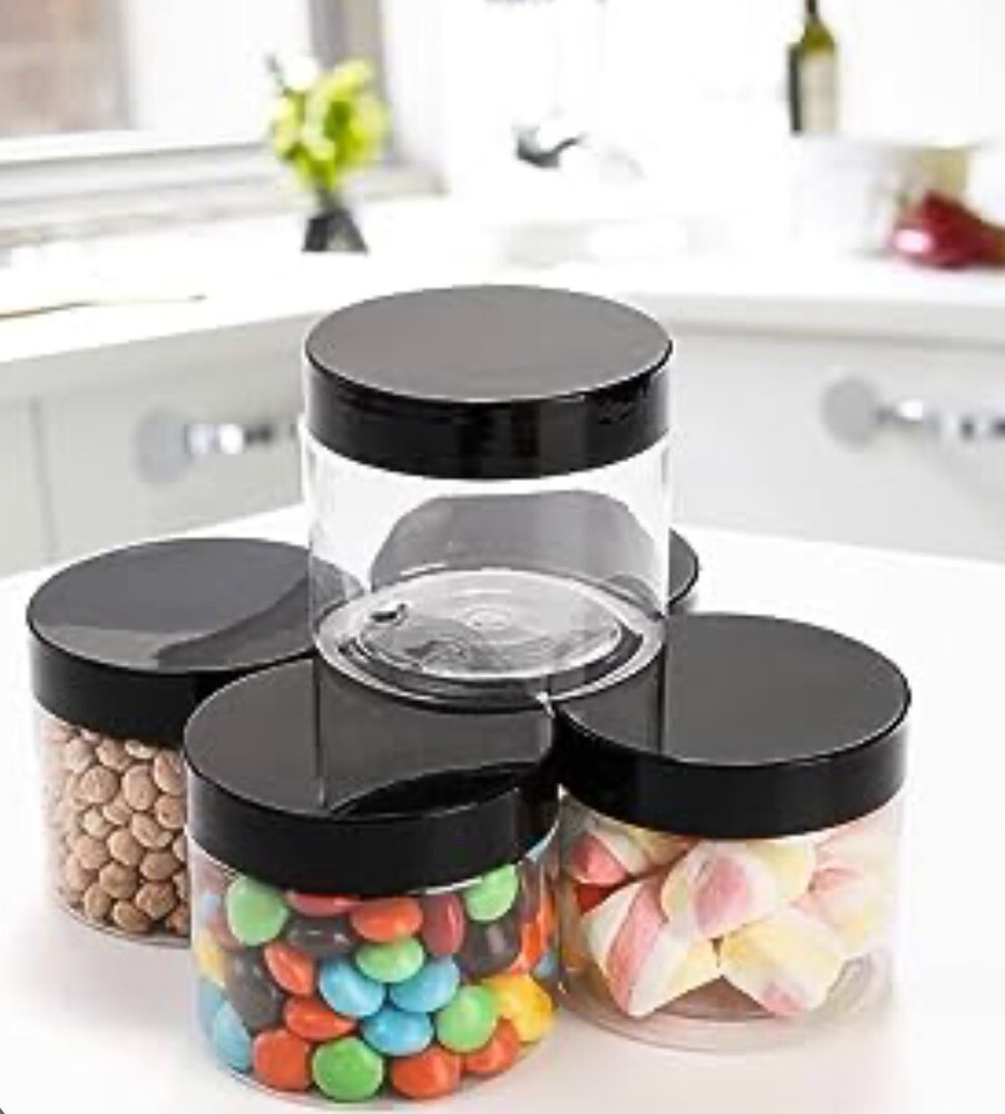 1000- 4oz plastic jars with lined lids