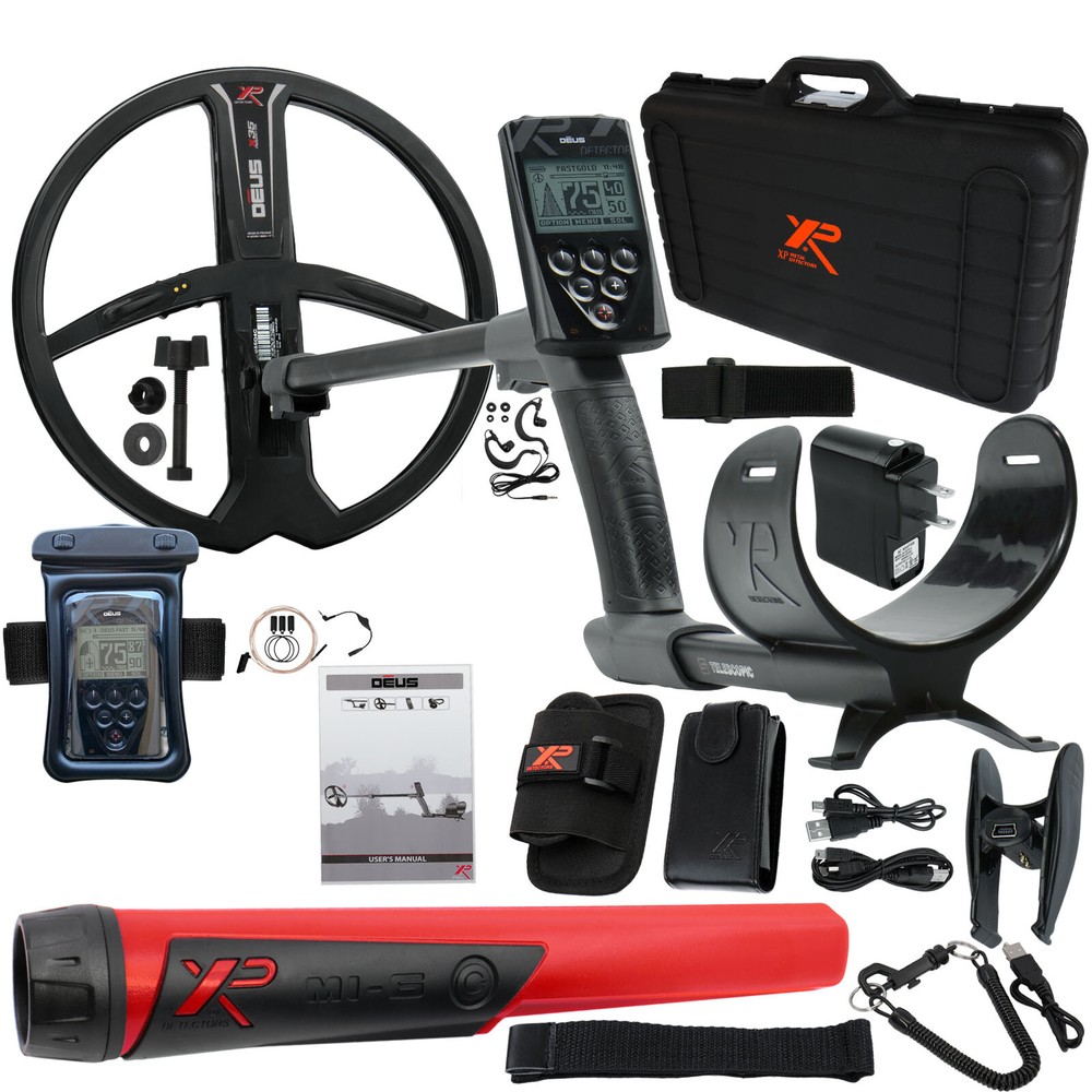 XP Deus Detector Bundle – Remote, 9" X35 Coil, MI-6 Pinpointer & Accessories!