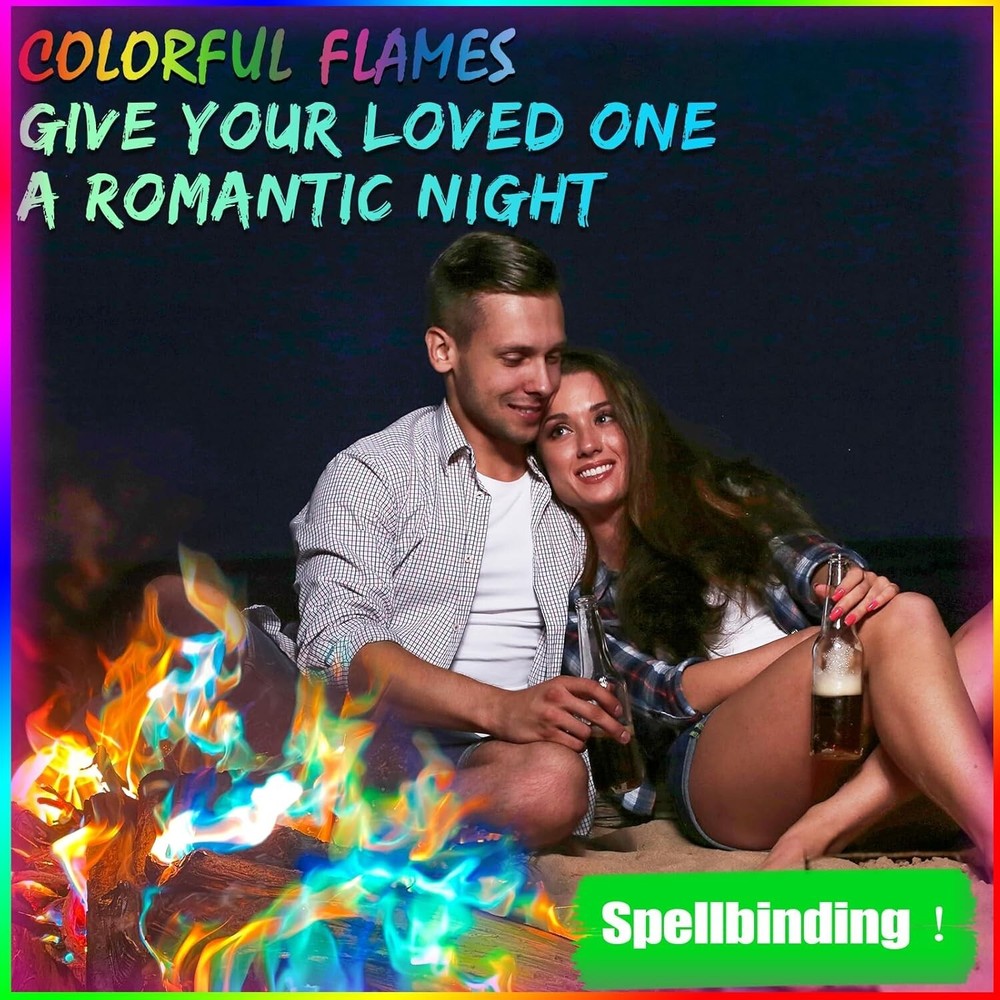 Fire Color Changing Packets - 12 Pack Long Burn Safe Magic Campfire