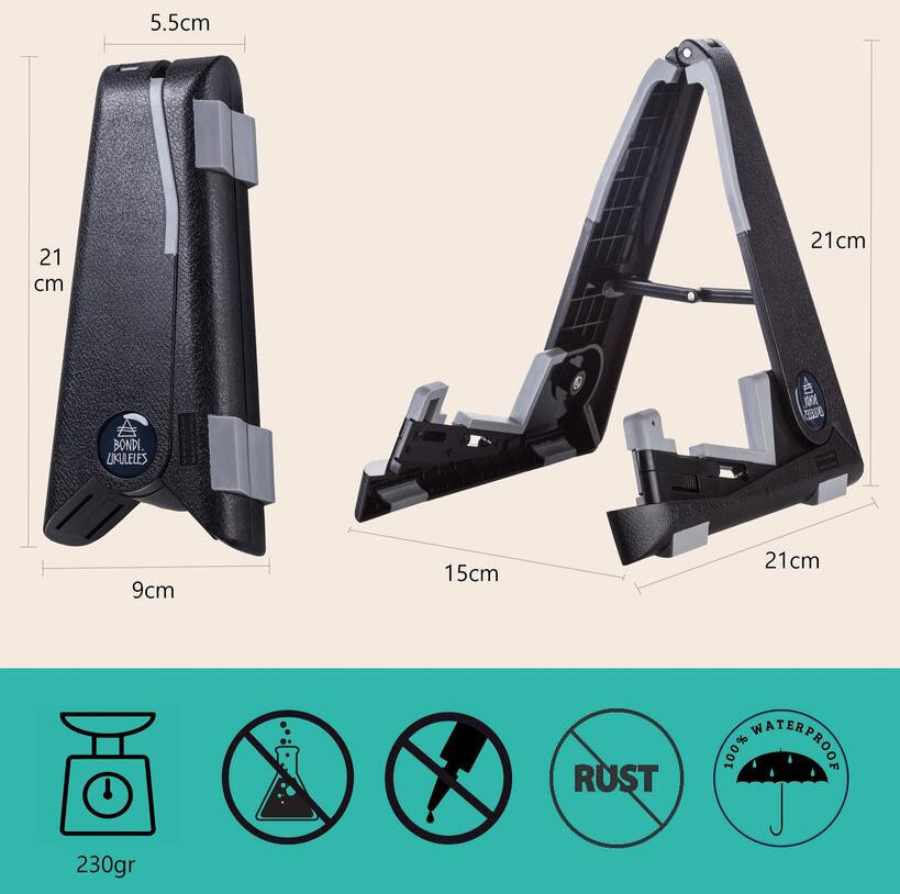 Bondi Ukulele Portable Stand Holder for Instruments, BPS-01, EUC