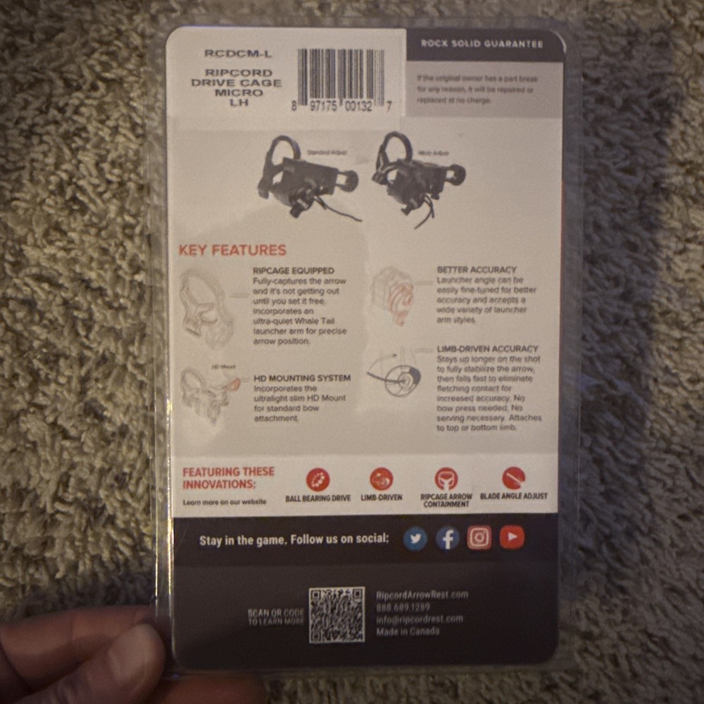 LH Ripcord Drive Cage Micro Adjust