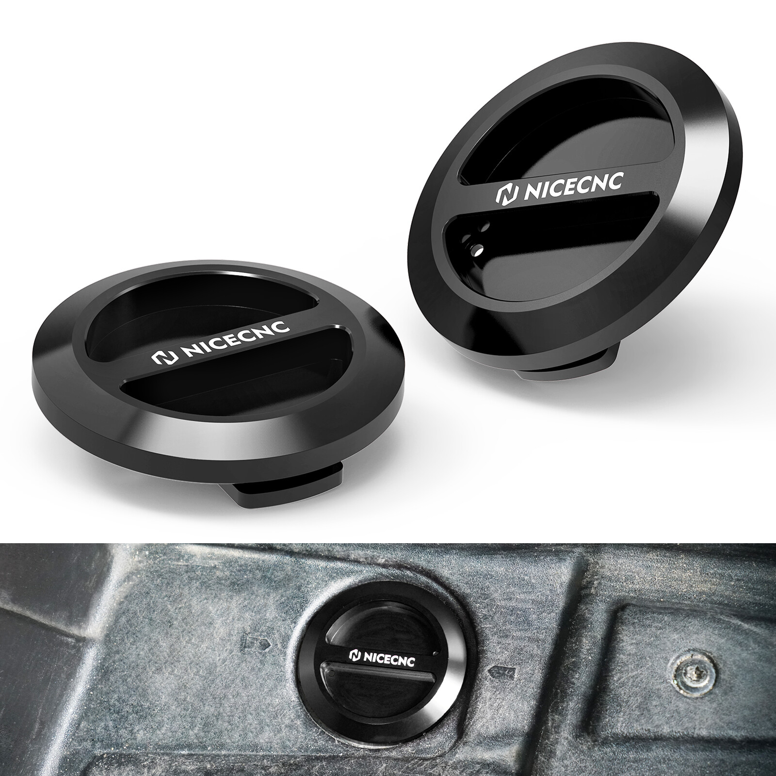 NICECNC 1Pair Floor Drain Plugs For Polaris RZR XP 1000 2014-2023 #5414694