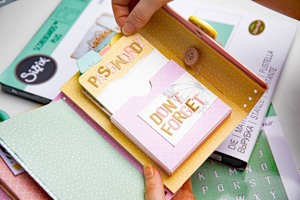 Sizzix Thinlits Library Pocket, ATC Card & Tabs 5pc #666151 Retail $24.99 E Hull