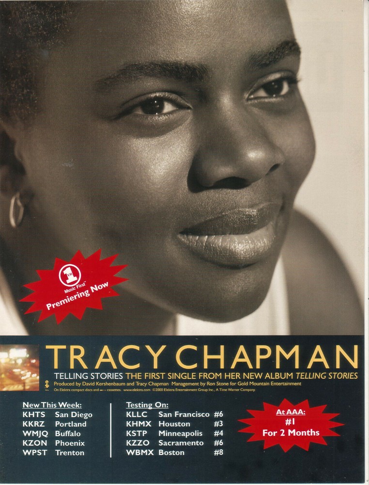 Tracy Chapman 2000 Ad- Telling Stories  Advertisement