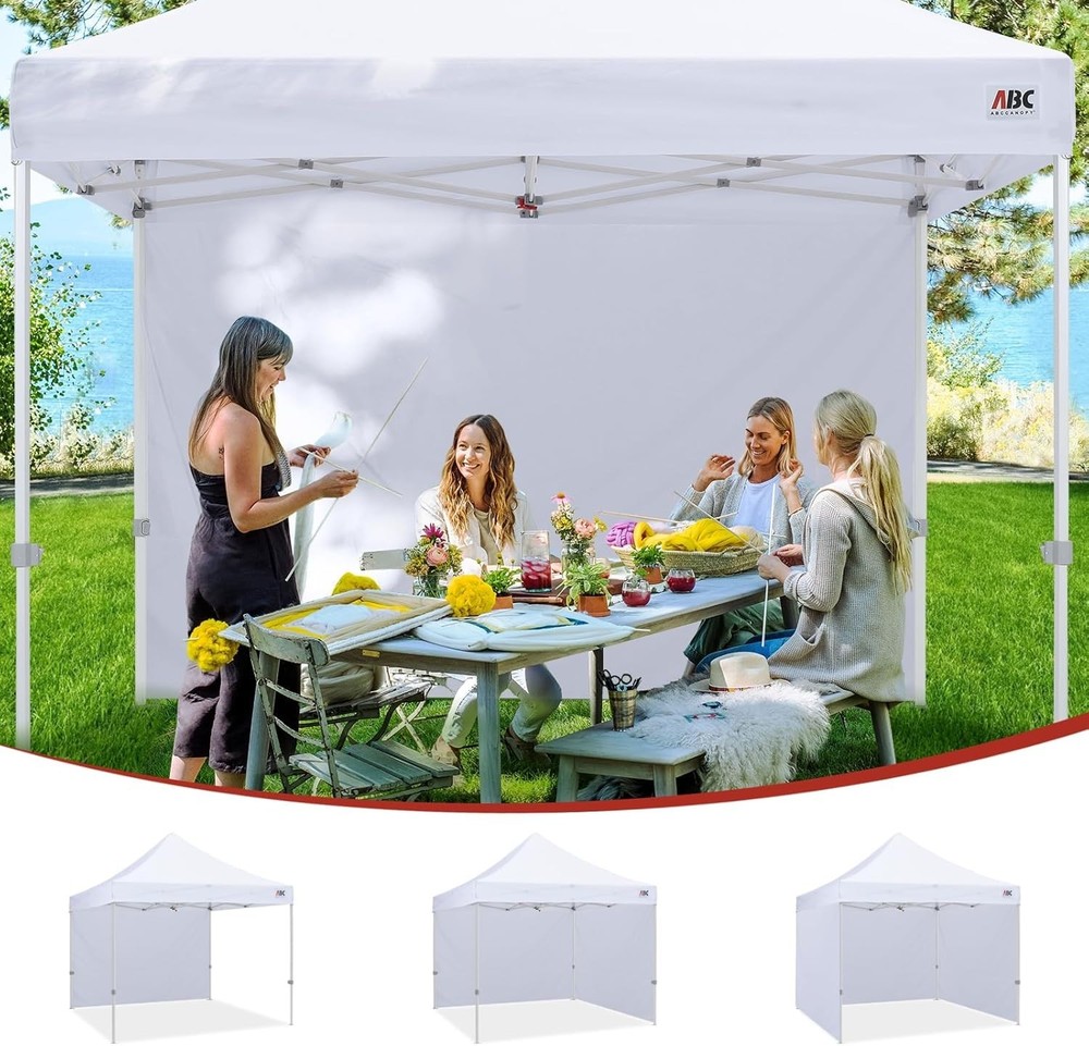 High-Quality 10x20 FT White Polyester Sidewalls - Waterproof & UV-Blocking