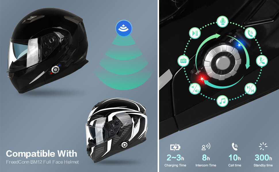 Motorcycle Helmet Modular Dual Visor & Bluetooth Headset Intercom & Gloves DOT