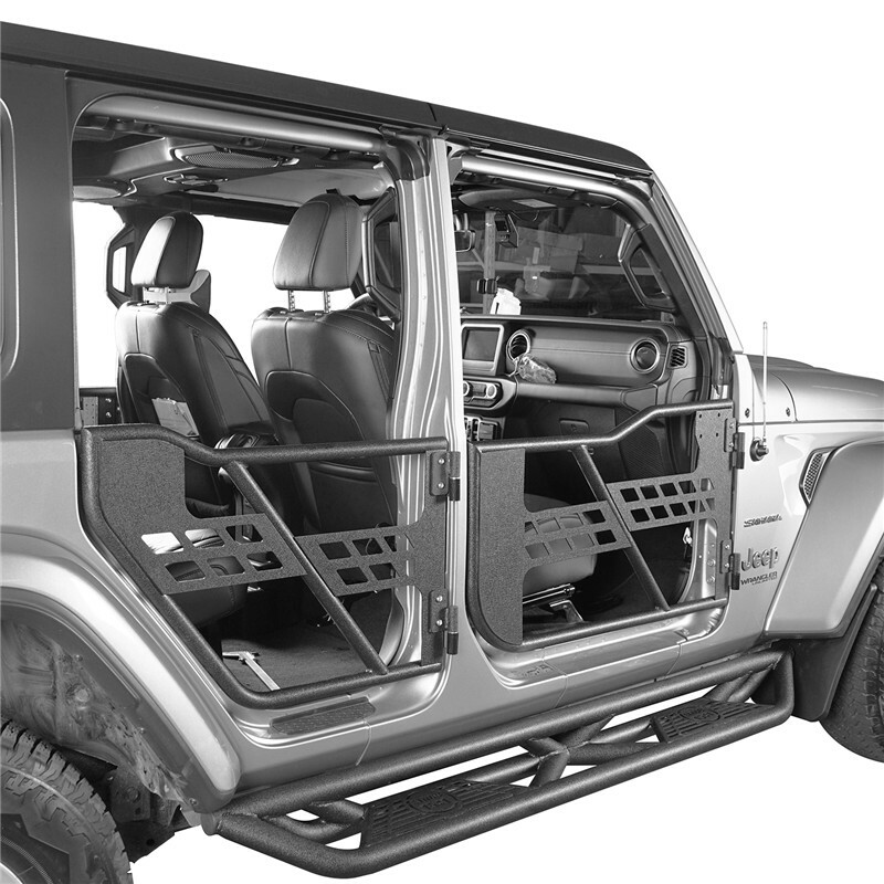 4Pcs Tubular Door Guards Tube Frames Fit Jeep Wrangler JL JT 2018-2025 4-Door