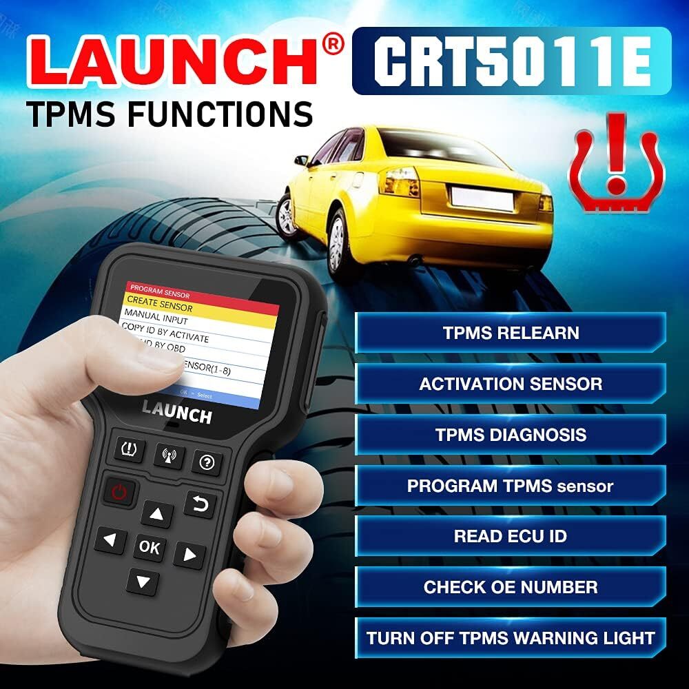 LAUNCH CRT5011E TPMS Relearn Tool Tire Pressure Sensor Programing Diagnosis Tool