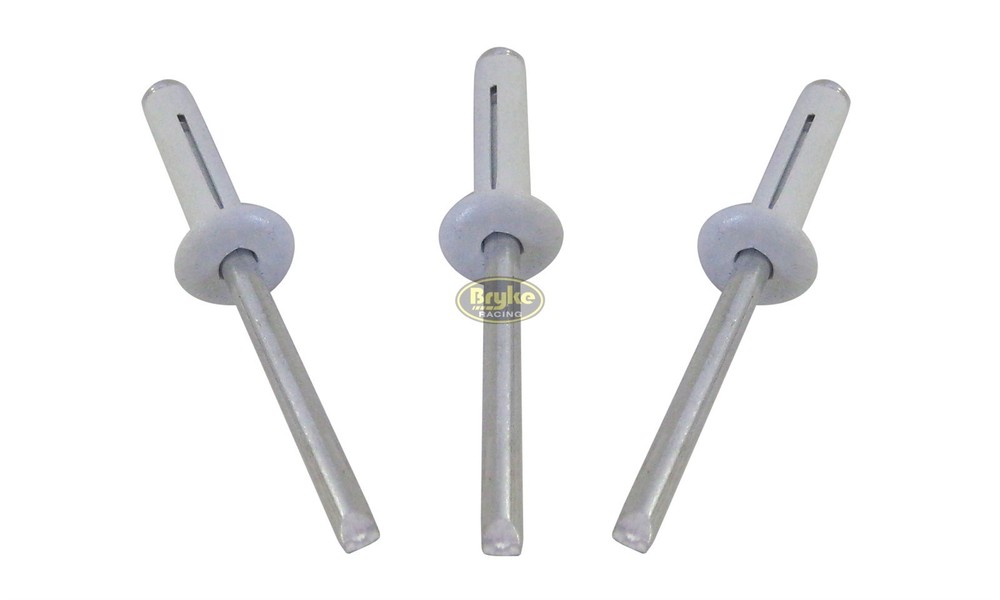 Exploding Small Head White Rivets Pop Rivet 50ct 3/16" Racing Fasteners Trifold