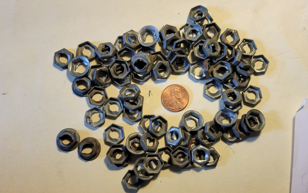 Qty 6 Craftsman Table Saw Self Threading Nut for Securing Separation Rod