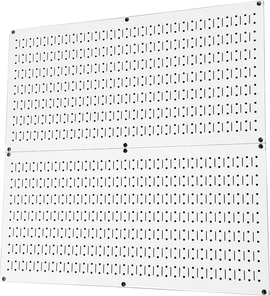 Powder-Coated White Pegboard Panels for Efficient Garage Tool Storage & Display
