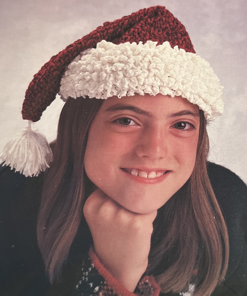 ~CHRISTMAS “Christmas Chenille Santa Hat” PATTERN~