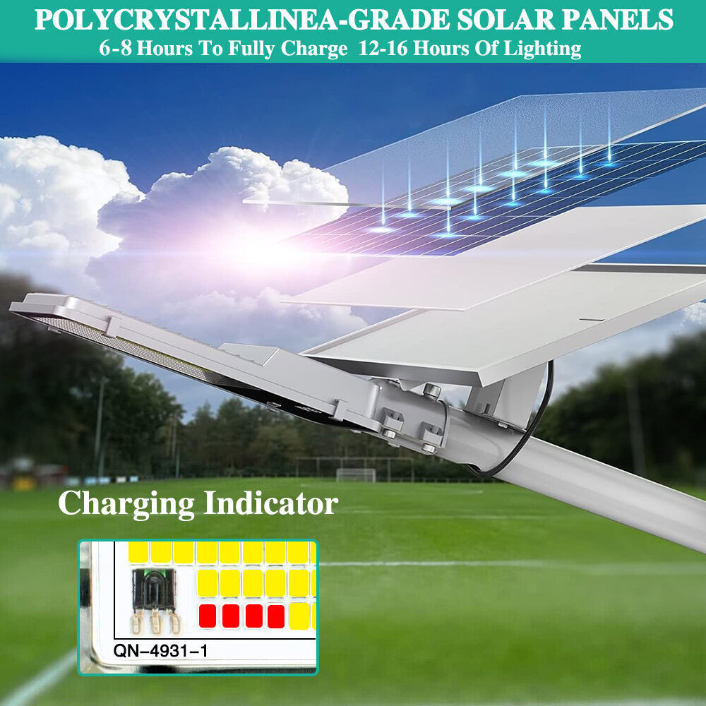 10000LM LED Solar Street Lights Commercial Dusk To Dawn Outdoor Road Wall Lamp