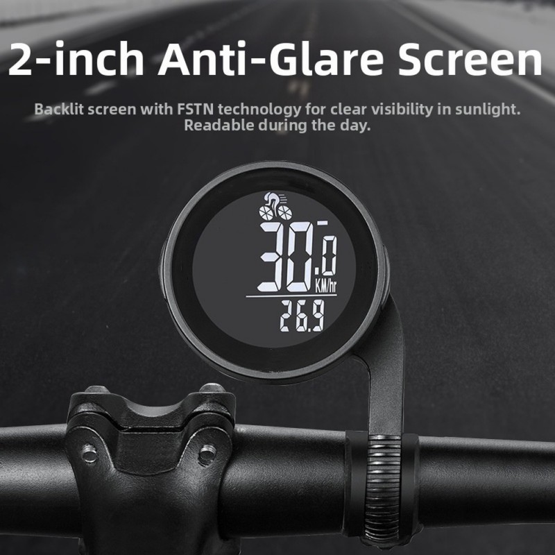 Waterproof Wireless Bike Computer with Speedometer Odometer Large Screen
