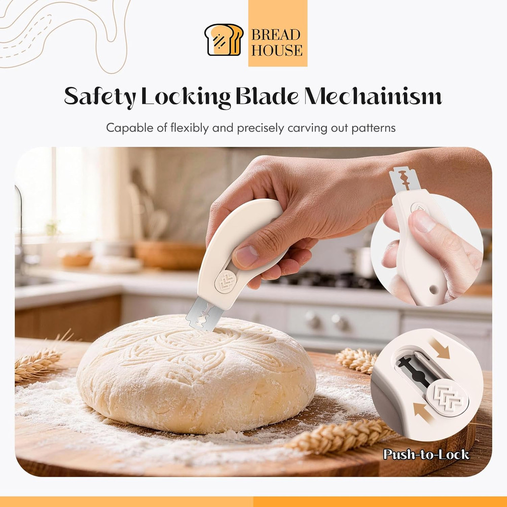 Bread Lame Sourdough Scoring Tool Extractable & Magnetic Bread Scoring Tool
