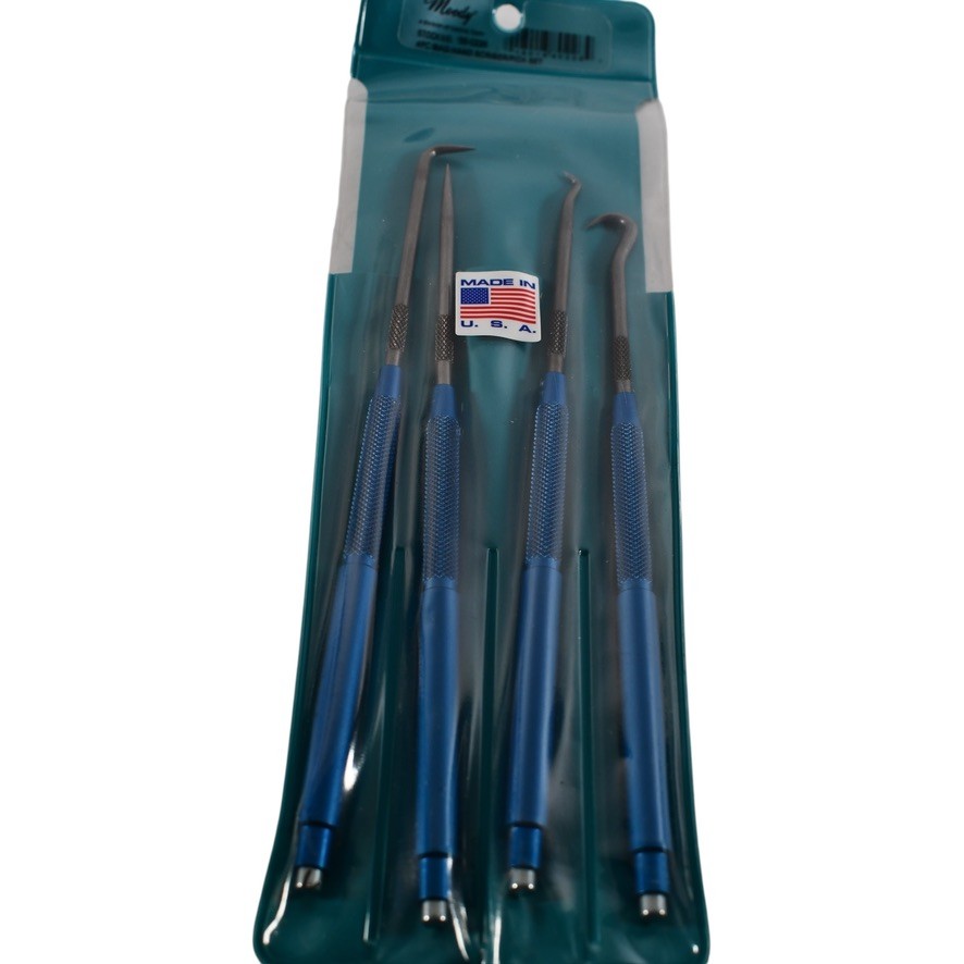 NEW Moody 4PC MAG Hand Scriber Pick Set 58-0226 Hook Straight Point