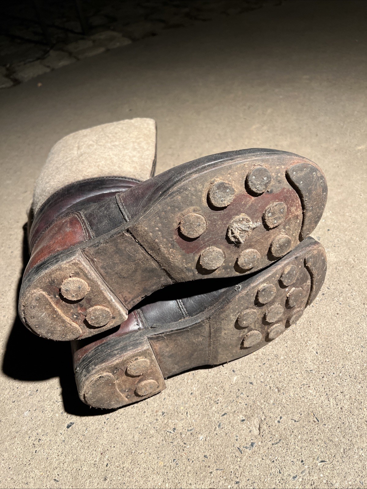 WW2 German Sentry Boots Wool / Leather Original (FF552