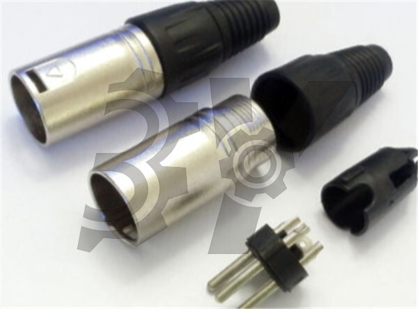 1PCS MicrophPatch Plug Connector XLR Male 3-pin NEW