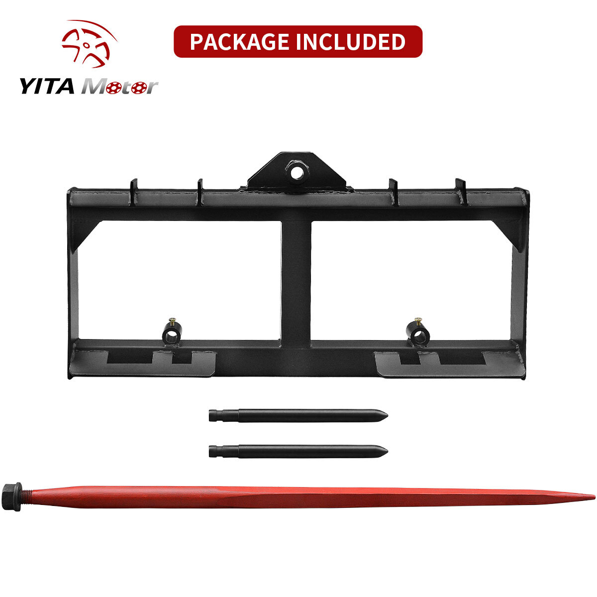 49" Hay Spear Sleeve Attachment Skid Steer Loader for Bobcat Trator 3000 LBS