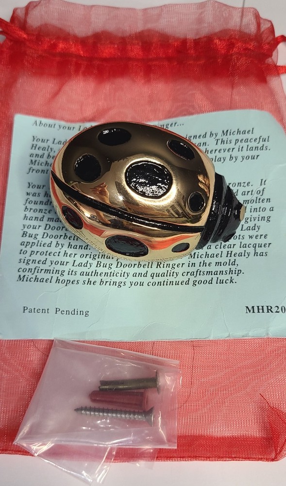 Bronze Michael Healy Ladybug Doorbell
