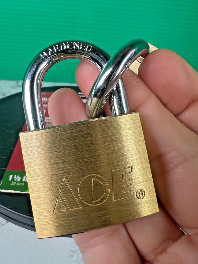 1-1/2” Solid Brass Padlock 2-Pack 38mm Keyed Alike High Security Same Key