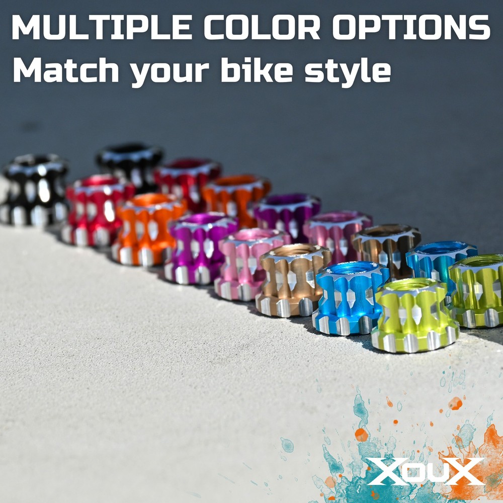 XOUX AX-B BMX Axle Nuts 10MM, Black