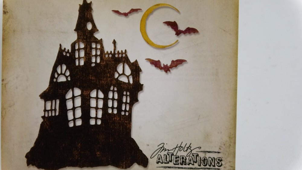 2017 Tim Holtz Sizzix Thinlits Haunted House Halloween Dies #662378