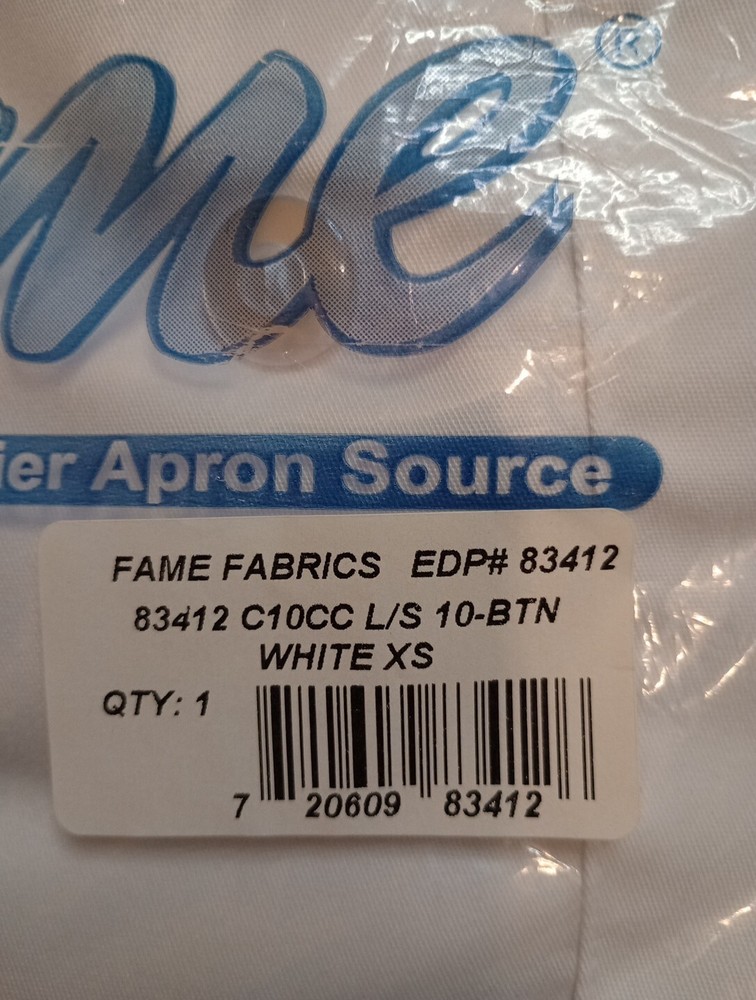 Fame Chef Apron Size Extra Small With Cap New.