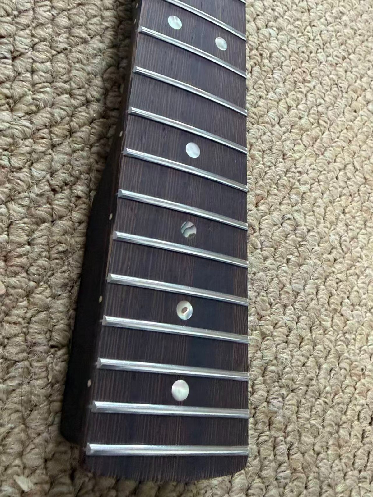 22 Frets S-Style Wenge Guitar Neck 9.5" Nitro for DIY Guitar Part Replacement