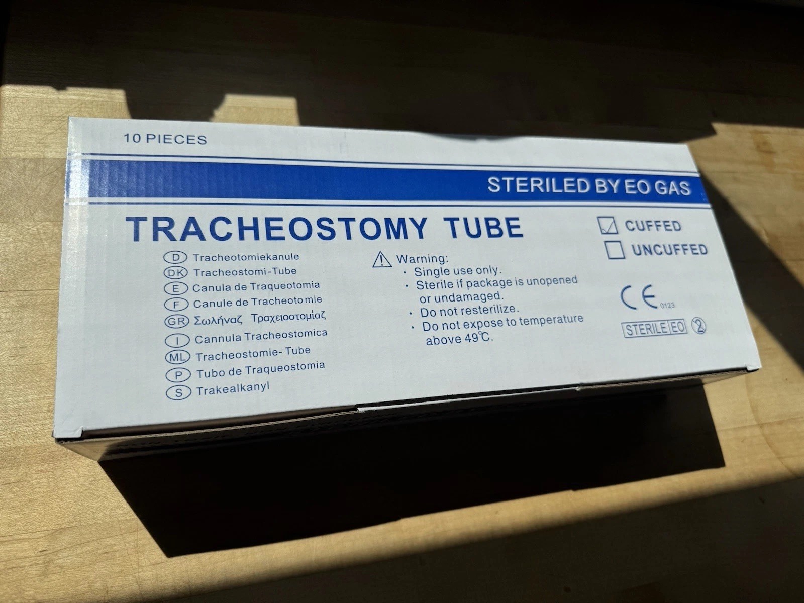 10-Pack – Size 7.0mm Cuffed Tracheostomy Tubes with Disposable Inner Cannula (St