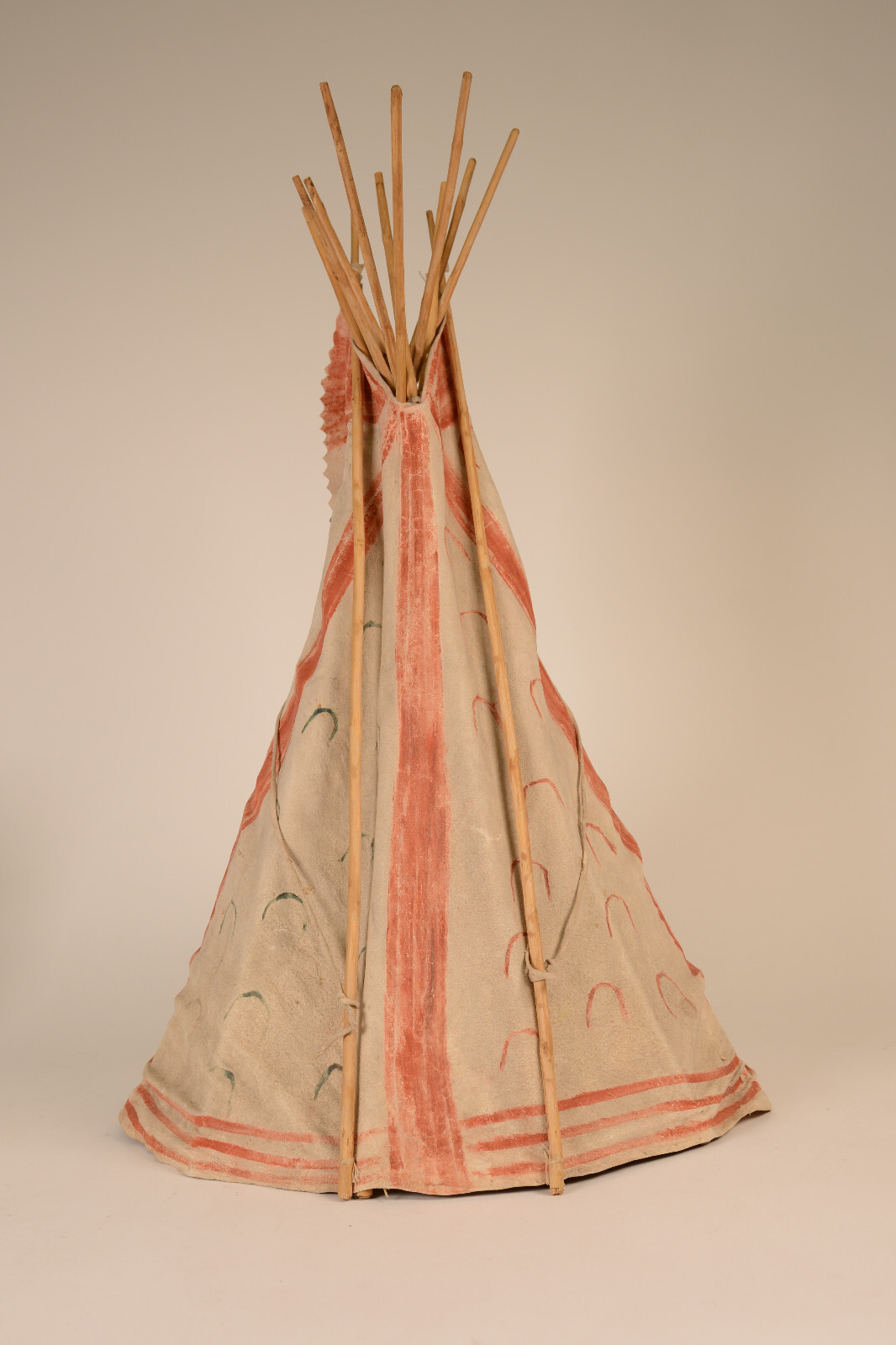 Sioux Child's Toy Tipi Late 19th century 18 1/2"H Thin and supple antelope hide