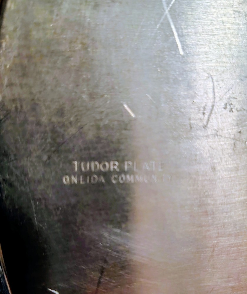 Home Decorators Inc Silver Plated Round Tray Serving Platter 12-3/4”