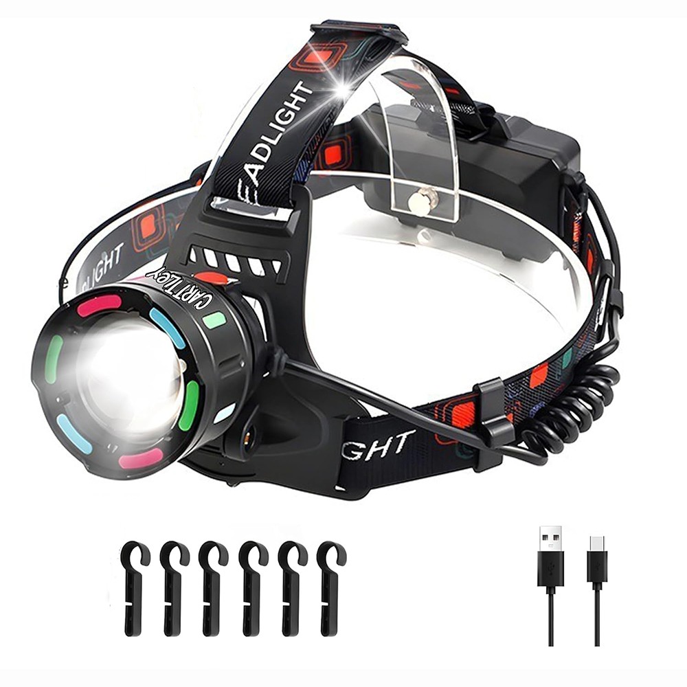 990000LM LED Headlamp Rechargeable Headlight Head Torch Lamp Flashlight Camping