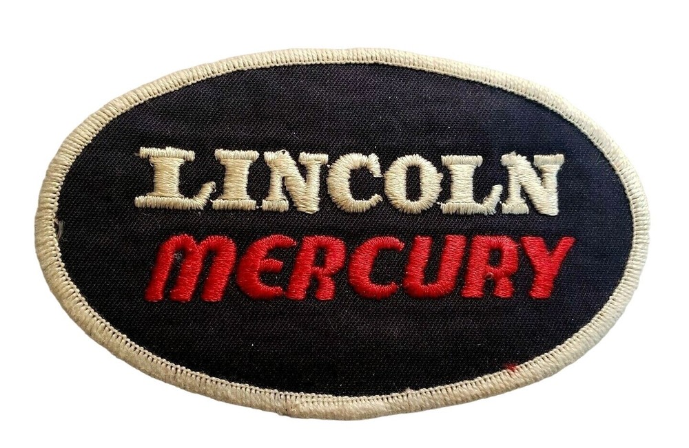 Lincoln Mercury Oval 4.5 Inch Patch Embroidered Jacket Hat Uniform Patch READ