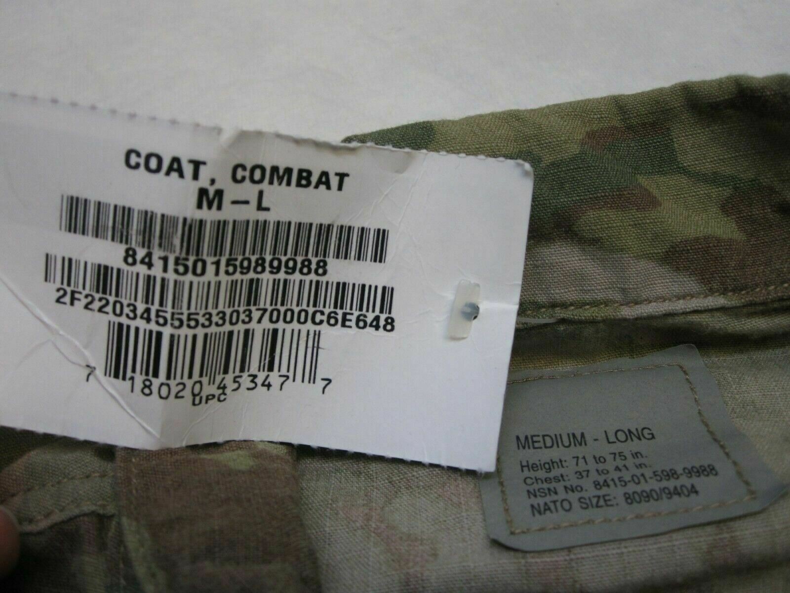 Scorpion W2 Medium Long Shirt/Coat Army FRACU 8415-01-598-9988 OCP Multicam