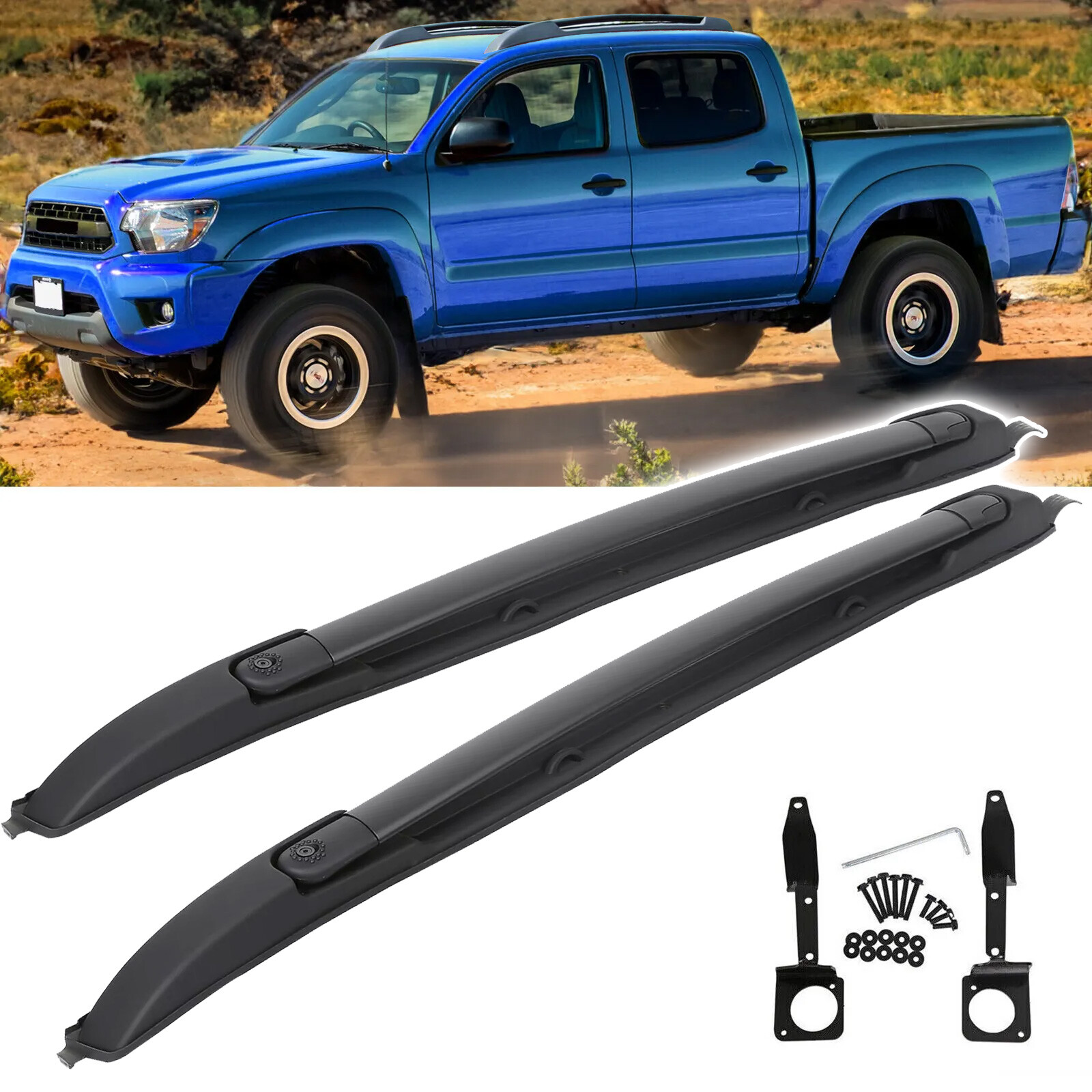 Roof Rack Fits Toyota Tacoma 2005-2023 2x Cross Bar+2x Side Rail For PT278-35170