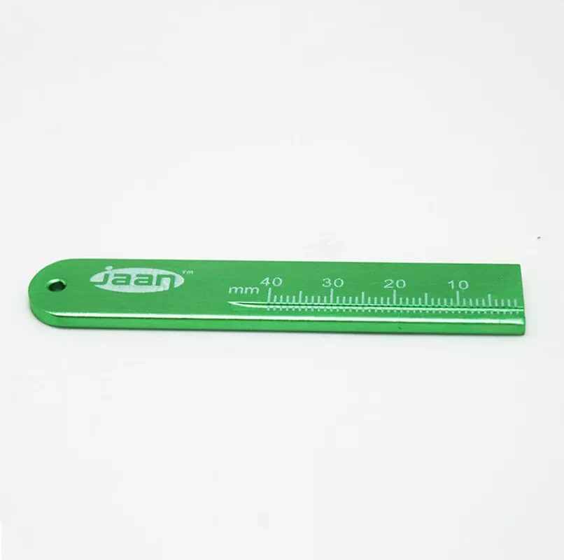 2 Pcs Dental Scale Ruler Tools Measurement Instruments Scale Ruler Blue + Green