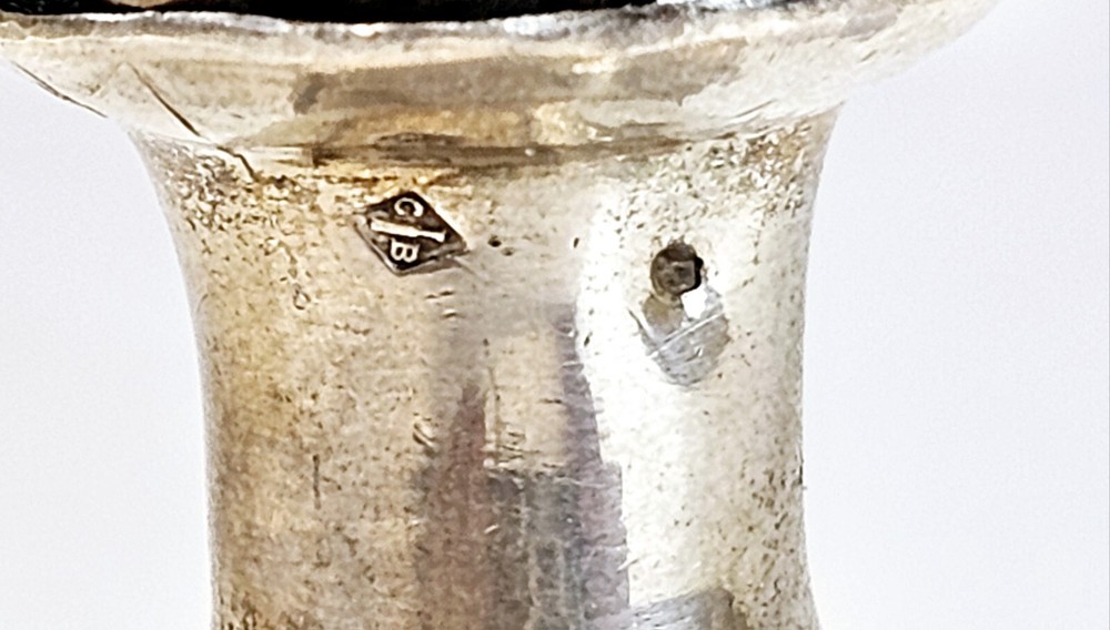 Large Rare 19C Russian Repousse Silver Vase Goblet