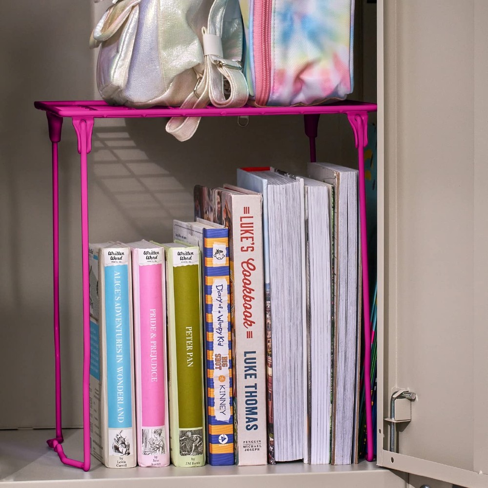 Lockermate Stac-a-shelf Locker Organizer Shelf, Stackable, Extra Tall,
