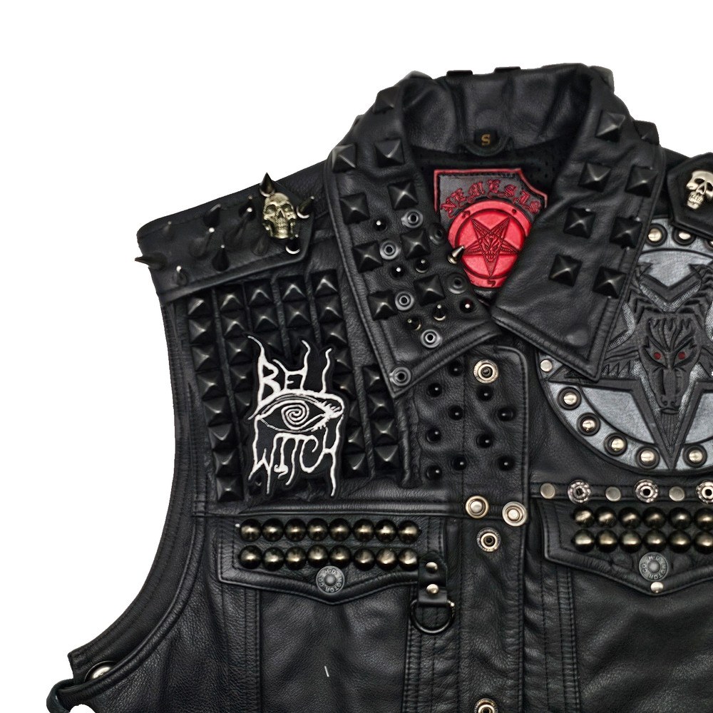 BELL WITCH WHITE LOGO (shaped border) EMBROIDERED PATCH