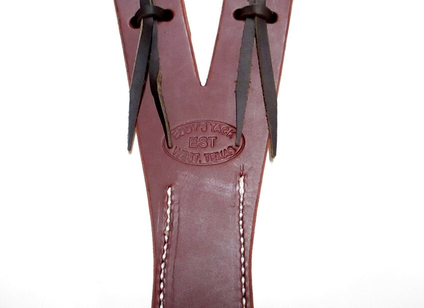 Y Shaped Off Billet Latigo Leather Reinforced Hole Amish Made USA Eddy's Tack