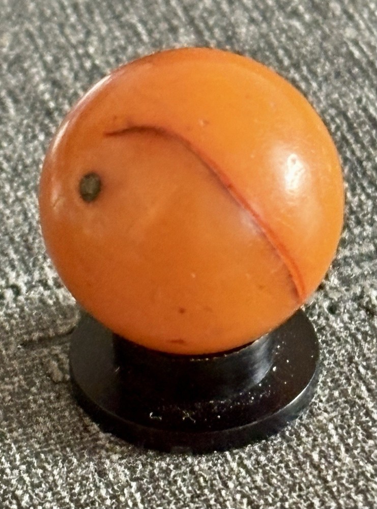 Antique Amber Bakelite Bead .72”