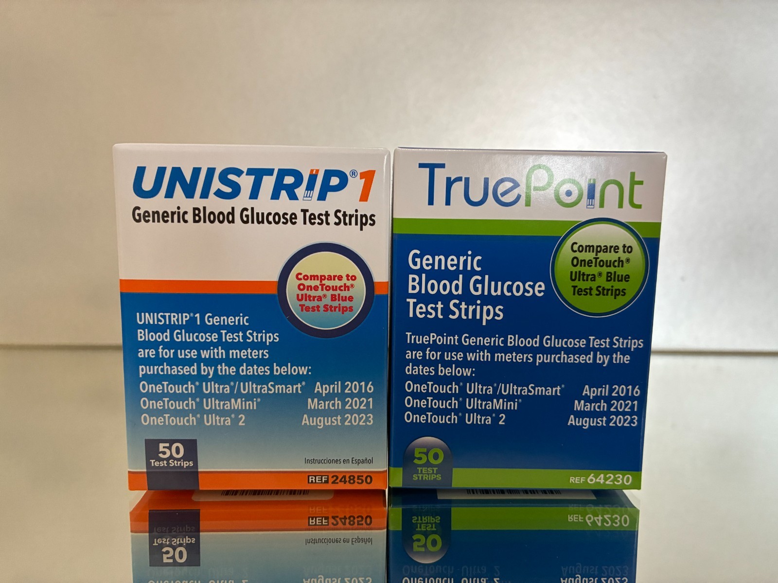 TRUE POINT - UNISTRIP 1 Blood Glucose Strips 300 Qty. Generic for ONE-TOUCH