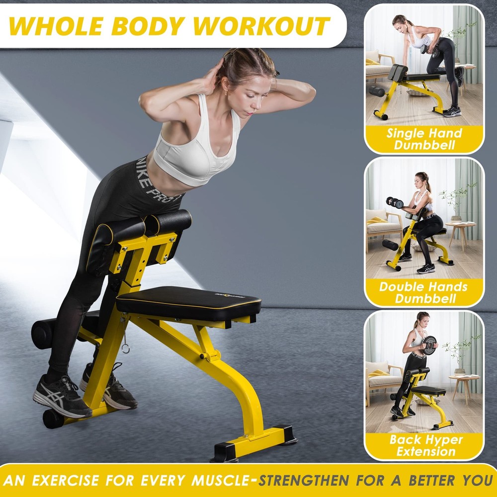 BODYRHYTHM Compact Adjustable Weighted Bench for Full Body Strength Training,...