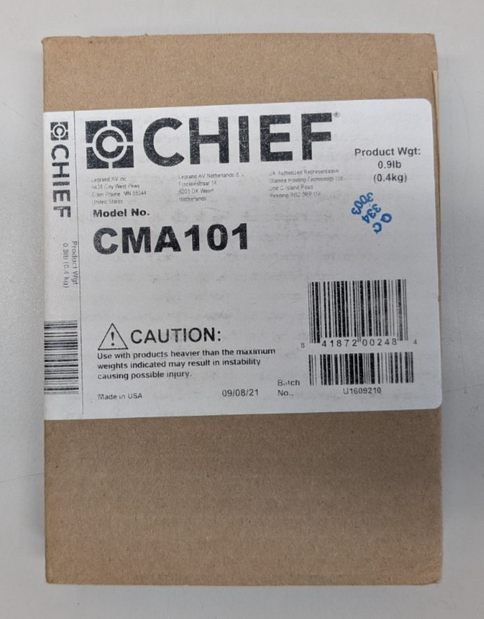 Chief CMA101 CMA 101 Designer 1.5" NPT Column Projector Ceiling Plate