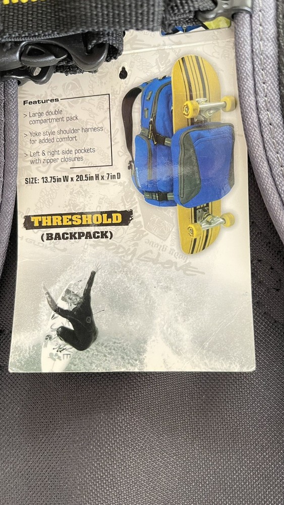 Large Body Glove Skateboard Threshold Backpack