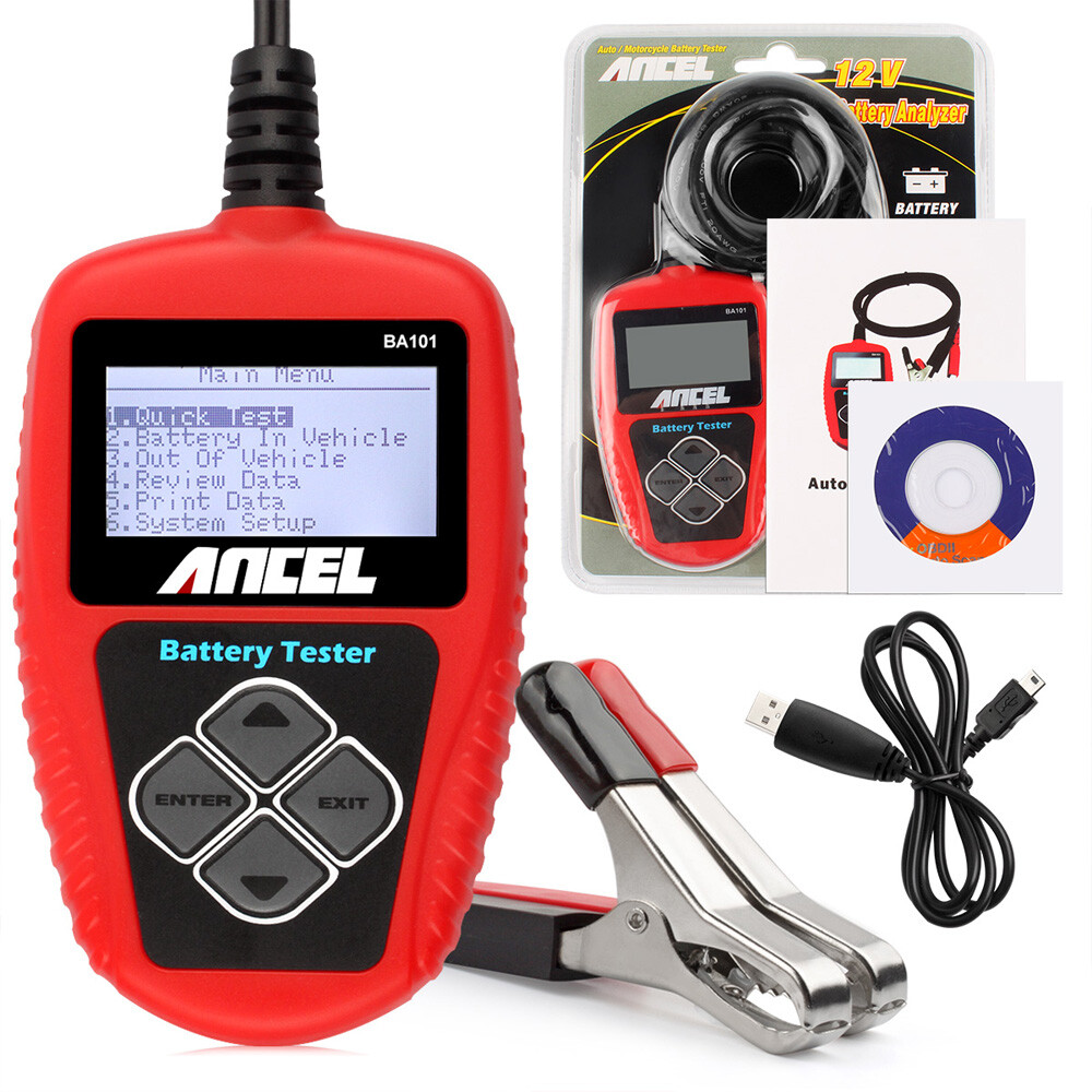 ANCEL BA101 12V 100-2000 CCA Battery Load Tester Digital Analyzer Bad Cell Test